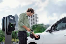 The concept of EV charging stations harnesses green energy from sustainable sources to power electric cars, reducing CO2 emissions.
