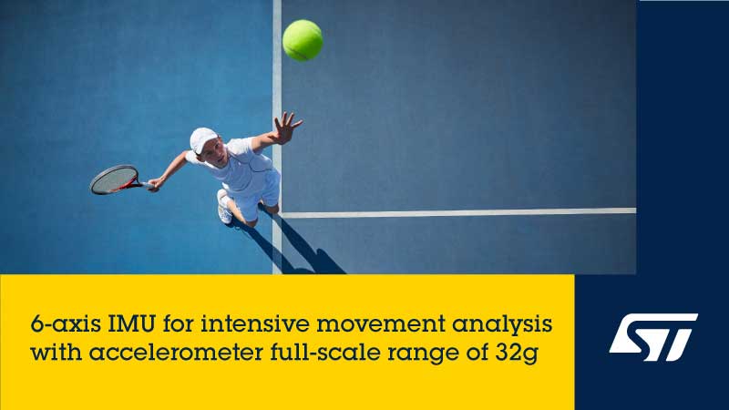 STMicroelectronics extends edge-AI sensor family with inertial module for intensive movement analysis