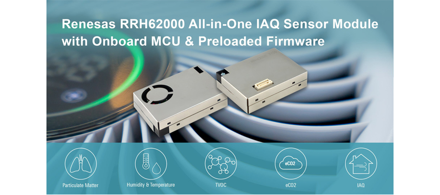 Renesas Unveils Ultra-Compact Sensor Module for Smart Air Quality Monitoring in Homes and Public Spaces
