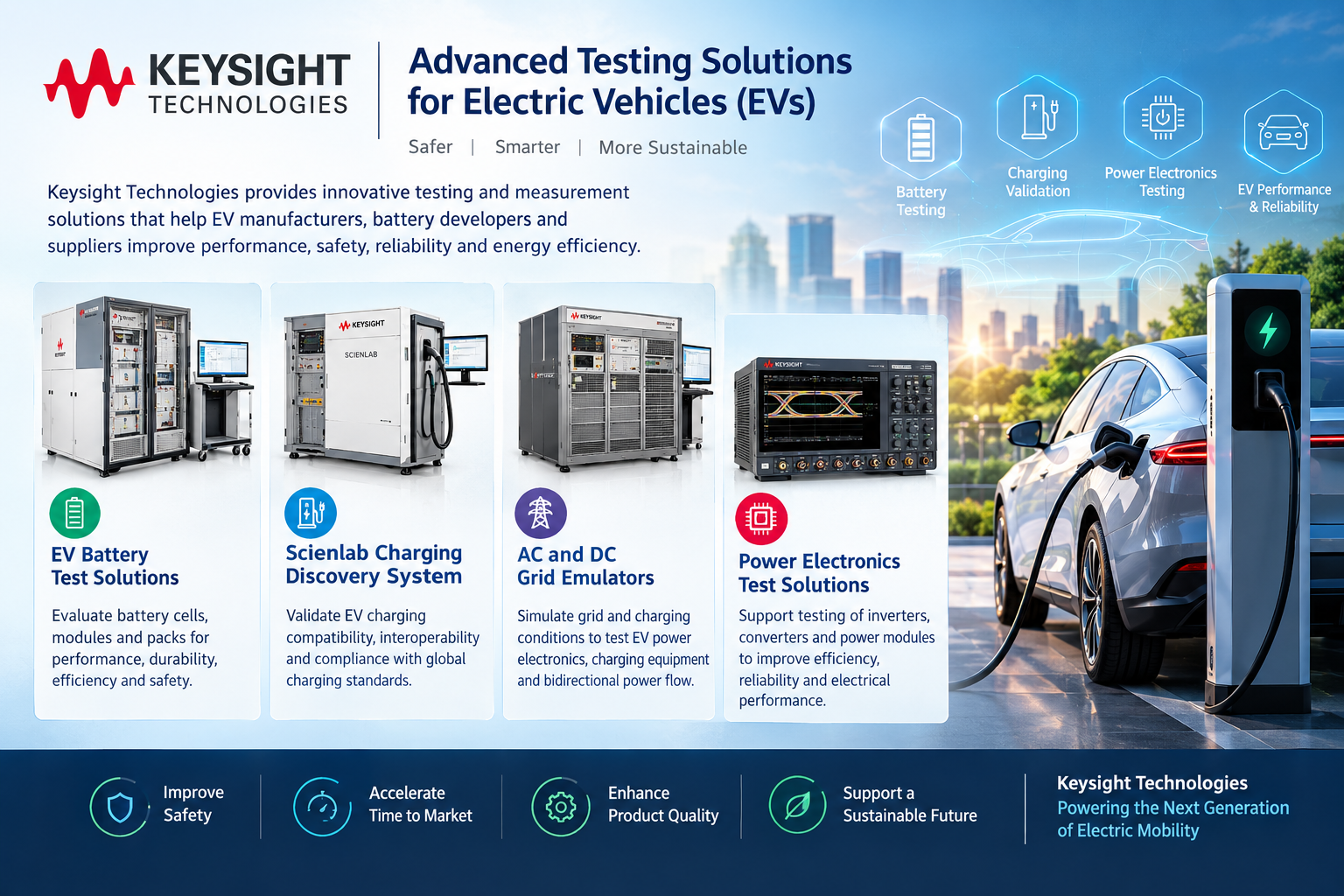 Keysight Technologies: Advanced Testing Solutions for Electric Vehicles (EVs)